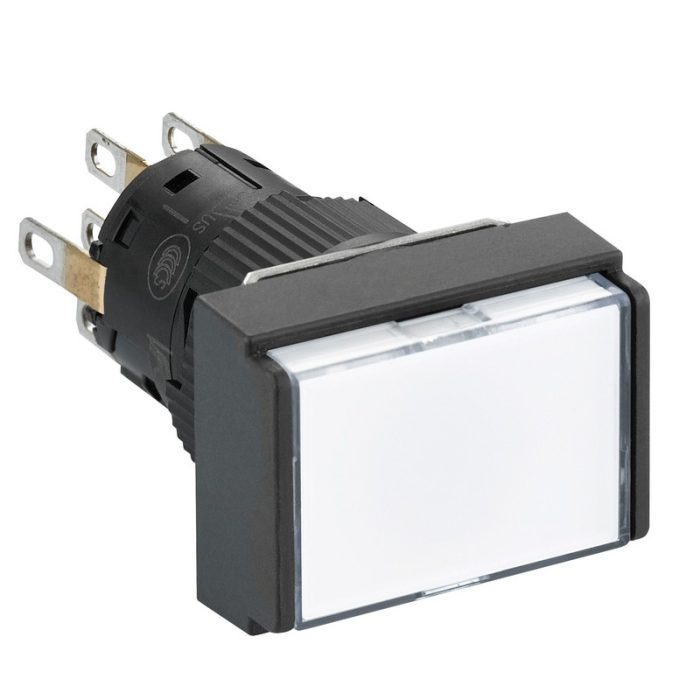 施耐德电气 自锁定带灯按钮,长方形,白色,24V,2NO/N；XB6EDF1B2F；个 - 图片 1